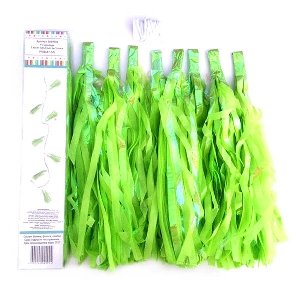 Y Гирлянда Тассел зеленые кисточки