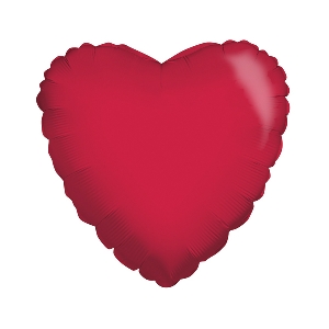 K Сердце RED 18/45см шар фольга