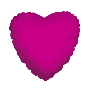 K Сердце HOT PINK 18/45см шар фольга