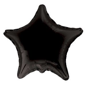 K Звезда BLACK 18/45см шар фольга