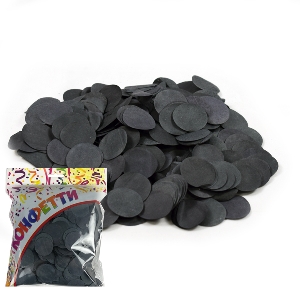AC Конфетти бумажное Круги черные 3см 100гр