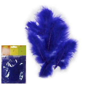 Y Перья синие 30шт