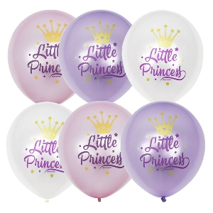 M 12/30см Перламутр (шелк) 1 ст. 2 цв. рис Little Princess 25шт шар латекс