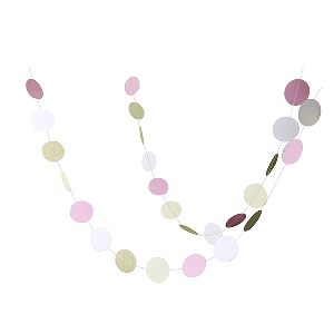 Y Подвеска Круги 6,5см white/pink/gold глиттер180см