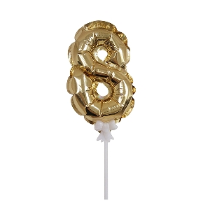 Y Шар самодув Цифра 8 Gold 18см