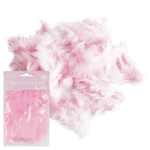 Y Перья розовые 30шт
