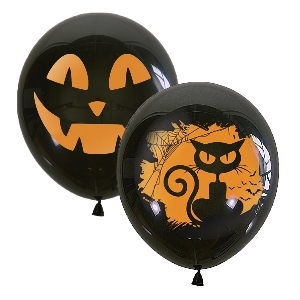 M 12/30см Декоратор (шелк) BLACK 2 ст. рис Хэллоуин 50шт