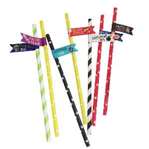 Y Трубочки для коктейля с флажком Мальчикам 8шт