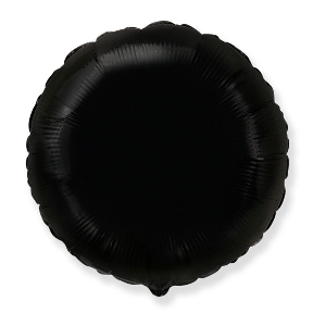 FM Круг BLACK 18/45см шар фольгированный ( Flexmetal S.L., Испания )