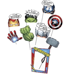 PR Набор для фотосессии Марвел Супергерои 9шт