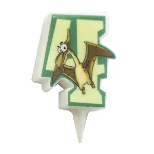 MC Свеча Цифра 4 Динозавр 5см