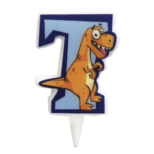 MC Свеча Цифра 7 Динозавр 5см