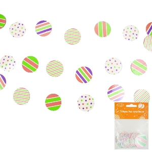 PR Гирлянда-круги Pink&Blue ассорти 155см 3шт/уп