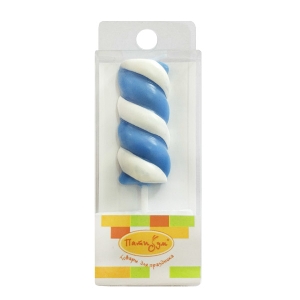 MC Свеча Цифра 1 Леденец голубой 4,8см