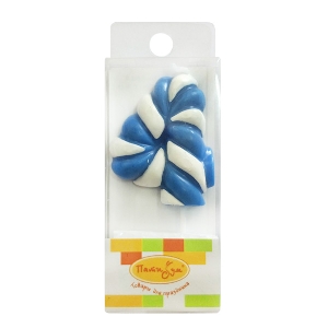 MC Свеча Цифра 4 Леденец голубой 4,8см