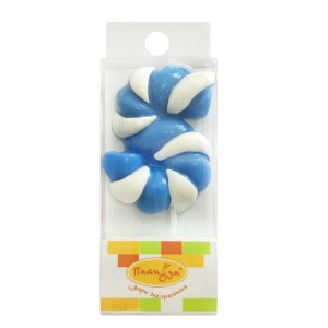 MC Свеча Цифра 5 Леденец голубой 4,8см