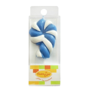 MC Свеча Цифра 9 Леденец голубой 4,8см