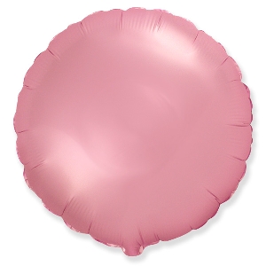 FM Круг Пастель сатин PINK 18/45см шар фольга