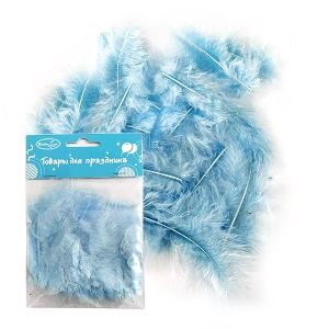 Y Перья Light Blue 30шт