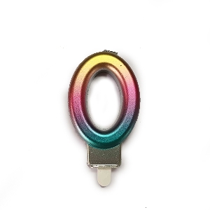 MС Свеча 7см Цифра Радужная 0