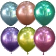 Y 12/30см Хром ассорти 50шт шар латекс