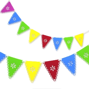 PR Гирлянда флажки Цветные фоамиран 250см