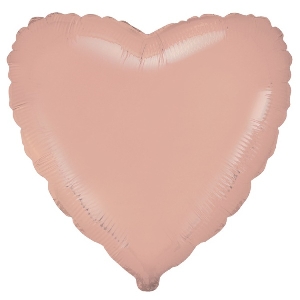 FM Сердце Пастель Light Orange 18/45см шар фольга