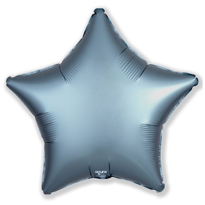 AU Звезда 077 Мистик Стальной Синий 21/52см шар фольга