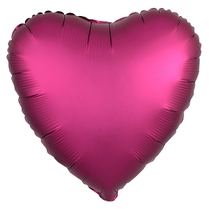 AU Сердце 243 Мистик Гранатовый 19/45см шар фольга