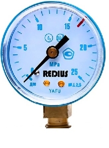Манометр кислородный 25 Мпа Редиус