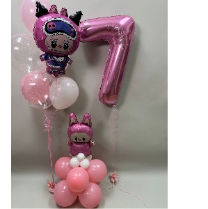 Сeт 17 Лабубу. Все шары наполнены гелием.